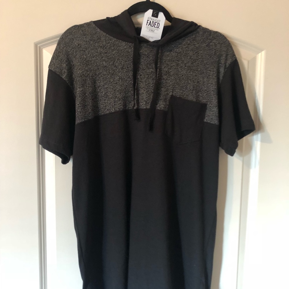 Straight Faded Black hoodie XL slim more like L